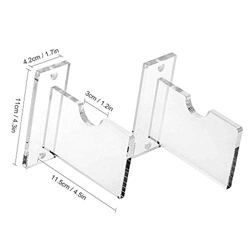 DECDEAL Suporte para exibição de taco de hóquei Suporte de parede acrílico transparente Suporte para