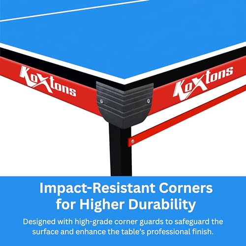Image of Table Tennis Table, 25mm UV-Coated Top, Blue, Indoor, TTFI Approved, 2740 x 1524 x 760 mm, with Net Set, Pro Spin