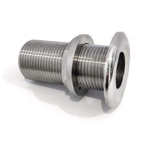 Keehui 316 Stainless Steelcombo Stainless Steel Thru-Hull Fitting W/Nut & Gasket For (3/4" Id) #TOP3