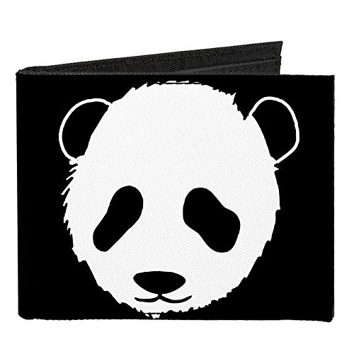 Buckle-Down Men's Standard Canvas Bifold Wallet Panda, 4.0