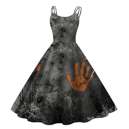 Vestido de tirantes mujer evasé midi: el look de Halloween sin disfraces incómodos