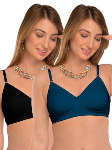 Image of DAISY DEE Women's Girls Cotton Non-Padded Wirefree Seamless Full Coverage Comfortfit Everyday Use T-Shirt Bra - NDSZN