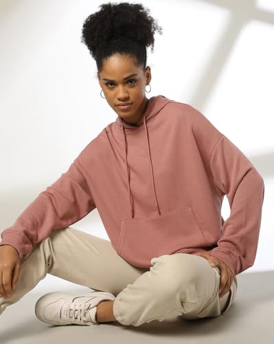 Image of PAKLON Women's Full Sleeve Pullover Hoodie | Solid Color, Hooded Neck with Kangaroo Pockets, Casual and Comfortable Regular Fit Hoodie