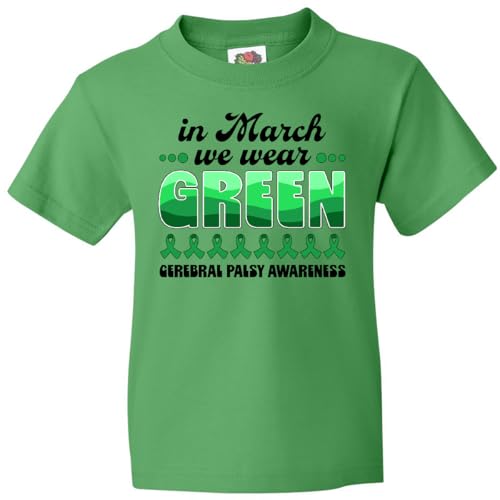 inktastic in March We Wear Green- Cerebral Palsy Awareness Youth T-Shirt