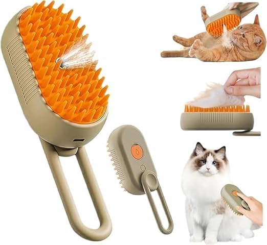 PSK PET MART Self Cleaning 3 In 1 Electric Pet Hair Removal, 360°Rotating Handle Cat Brush With Steam Silicone Massage Comb Cat Brush For Shedding Dog Hair Brush (Multicolor, Pack of 1) (B0DB2DP38Q) Amazon Price History, Amazon Price Tracker