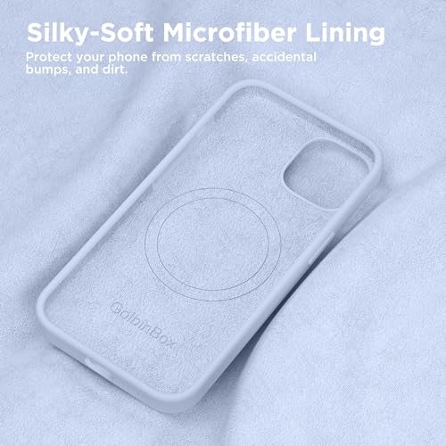 Image of GolbinBox Magnetic for iPhone 15 Case, Silicone Cover, Cyan Purple