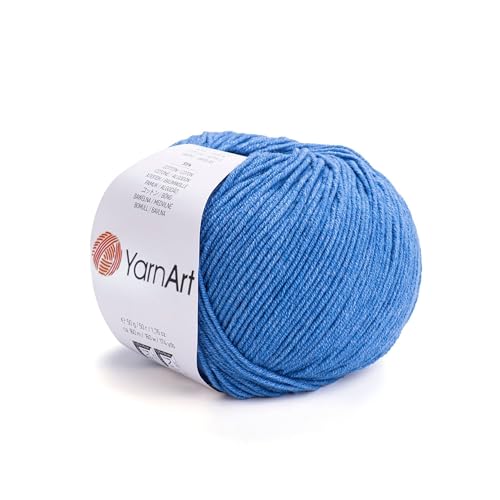Image of YarnArt Soft Cotton Acrylic Blend Yarn - for Amigurumi, Crochet and Knitting - DK Weight, All-Season Craft Yarn for Kids and Adults Garments, Baby Items and Accessories, 160 m /50 g,Pack of 4 (16 /1)