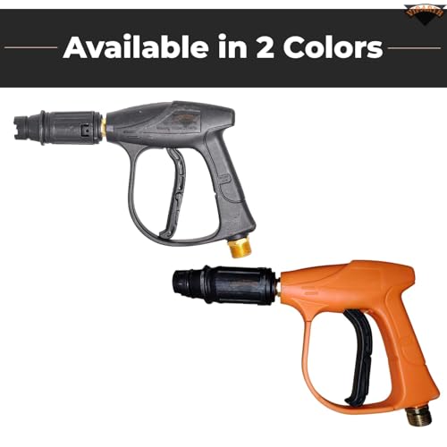 Image of Pressure Washer M22 Gun for Car Wash, Floor Cleaning | Free Inlet Filter | With Safety Lock | Suitable for Every Pressure Washer | Universal Fitting | Orange