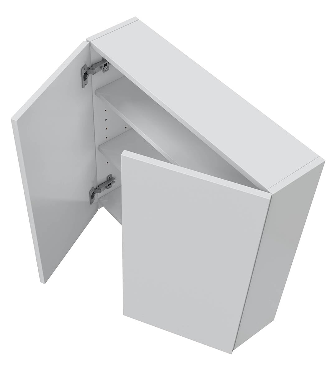 PEGANE Armoire Suspendue de Salle de Bain 60 cm avec 2 Portes Coloris Blanc - Longueur 60 x Profondeur 16 x Hauteur 60 cm