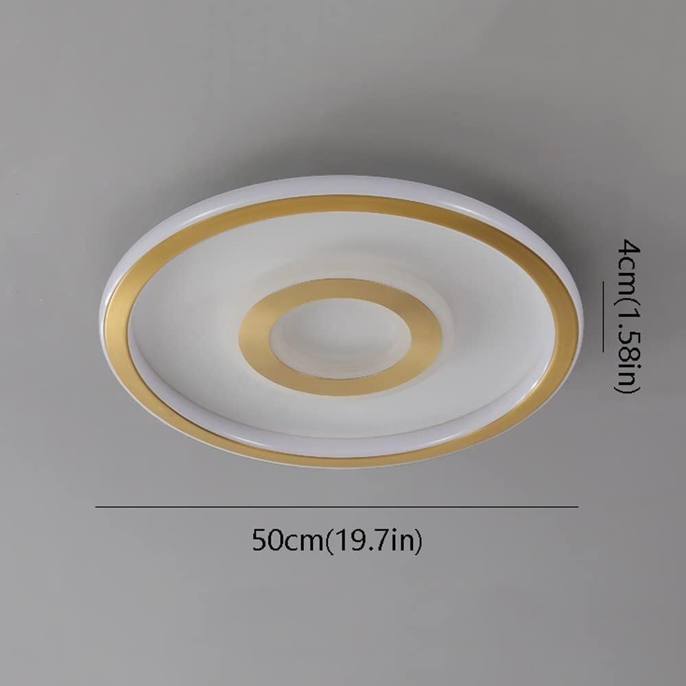 Plafoniera Led Moderna in Ottone, Forma Rotonda, per Camera da Letto e Soggiorno, Ideale per Chi Ama Gli Apparecchi Di Illuminazidi Lusso./50 cm