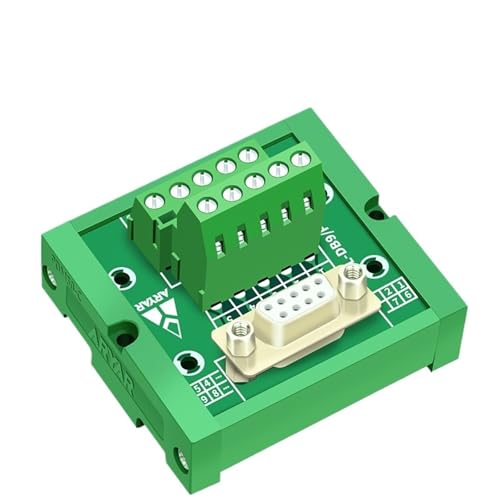 Módulo de interfaz DB9 para carril DIN con placa de adaptación hembra D-Sub 2