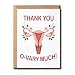 APVGifts Thank You O-Vary Much Card - Uterus Card - Pun Card - Greeting Card - Obgyn Greeting Card - Gynecologist Appreciation Card - Hysterectomy Card