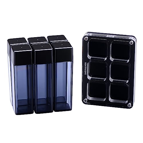 Image of Normcore Single Dose Coffee Bean Storage - 6 pcs Coffee Bean Cellars with Stand & Hopper - Espresso Bean Storage Set - One-Way Exhaust Valve - Patent Pending - Capacity 25-28g