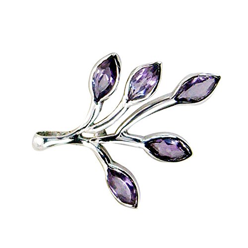 Pendentif Pierre De Naissance Améthyste Collier Forme Marquise Argent