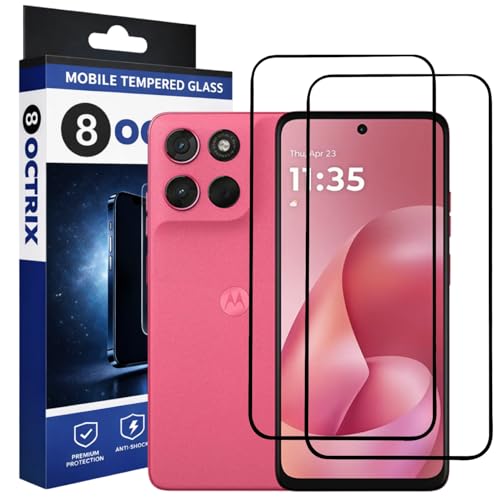 Image of Military-Grade Tempered Glass Screen Protector Compatible for Moto G67 Power / G57 Power 5G with Edge to Edge Coverage - Case Friendly, Anti-Scratch & Bubble-Free Installation Kit (Pack Of 2)