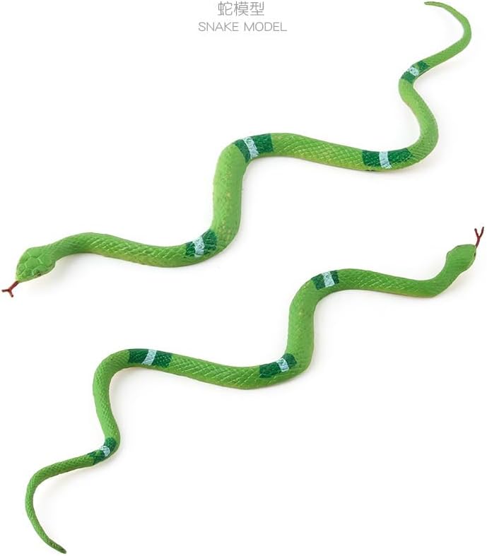 Cooplay 6PCS Fake Snakes Plastic Toy Figures Animals April Fools Christmas Halloween Party Gags Gifts Prank Joke Funny Kit for Adults