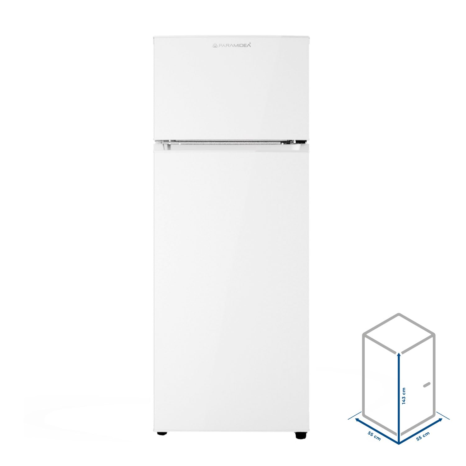 PYRAMIDEA Réfrigérateur Capacité Totale 240 Lt. Bruts (210 L Nets) Classe Énergétique E Couleur Blanc porte réversible FRG244W