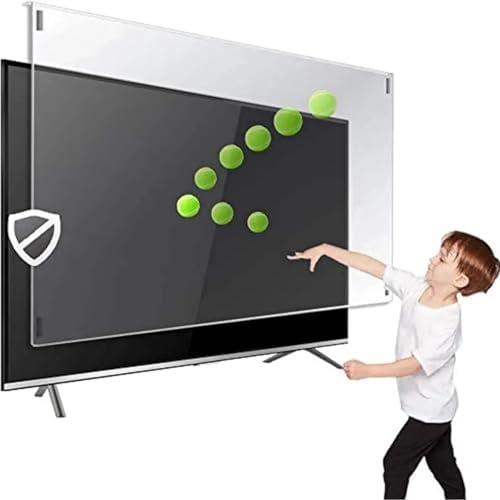 Marine Technology 65 Inch TV Screen Protector Shatterproof Scratchproof Anti-Fingerprint TV Protector Suitable for All Screen Types Acrylic Screen Protector 3mm Thick (65 Inch)