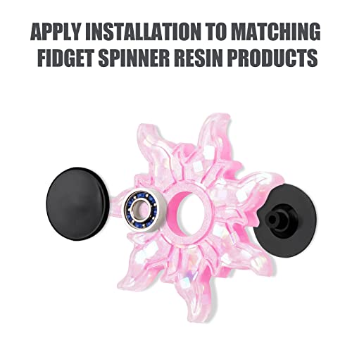 Image of NiArt Fidget Spinner Bearings with Caps 20 Pack, Chrome Steel DIY Set | Sealed Bearing Design Keeps Dust Out for Smooth Precision Spinning, Ideal for Resin Casting Projects, Stress Relief