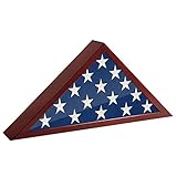 Design: elegante Mahagoni MDF umwickelte Vitrine mit den Maßen 11. 63,5 cm Höhe x 15 cm 190,5 cm Breite x 3 7,6 cm tief; passend für eine gefaltete Flagge von 90 x 150 cm