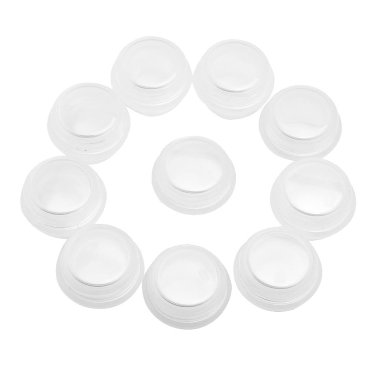 10pcs Transparent Mushroom Shape Cream Jars Sealed Makeup Containers for Travel Lightweight Dispenser Bottles for Creams Lotions Ointments