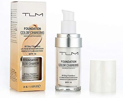 TLM Original Flawless Colour Changing Foundation Makeup Base Warm Skin Tone Nude Face Moisturizing Liquid Cover Concealer Long-Lasting,30ml