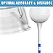 CHAMPKEY PRO 4-Prong Plastic Golf Tees 150 Pack - 70% Ball Contact Reduced for Less Friction and Maximum Distance Performance Golf Tees Plastic (White, 3-1/4