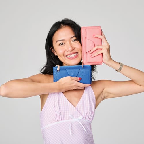 JEN & CO. Kyla Wristlet Wallet for Women Vegan Leather Large Capacity RFID Blocking Credit Card Holder Coin Purse (Taupe)2