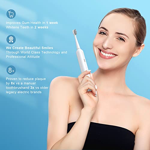 Deepklean Ultrasonic Electric Toothbrush - Sonic Electric Toothbrush For Adults, 6 Modes Sonic Toothbrush With 8 Brush Heads Travel Case, 60 Days Long-Lasting Rechargeable Battery Toothbrush #TOP7