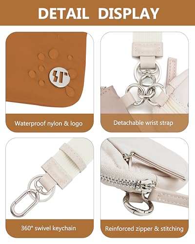Image of Wallet Wristlet for Women, RFID Wallet Keychain with Dual Pocket | Nylon Wristlet Wallet with Coin Purse, ID Window, Card Holder and Small Wallet Design