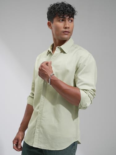 Image of Highlander Men's Relaxed Fit Casual Shirt | Cotton Linen | Relaxed fit | Full Sleeves