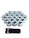 YILUSHUN - 321601173A 8D0012244A 20pcs 17mm Sliver Wheel Lug Nut Center Cover Caps + Removal Tool for VW Golf Passat Audi A1 A4 A3 A6 Q5