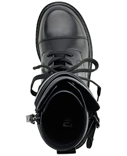DKNY Women's Smooth Lace Up Leather Combat Boot Fashion4