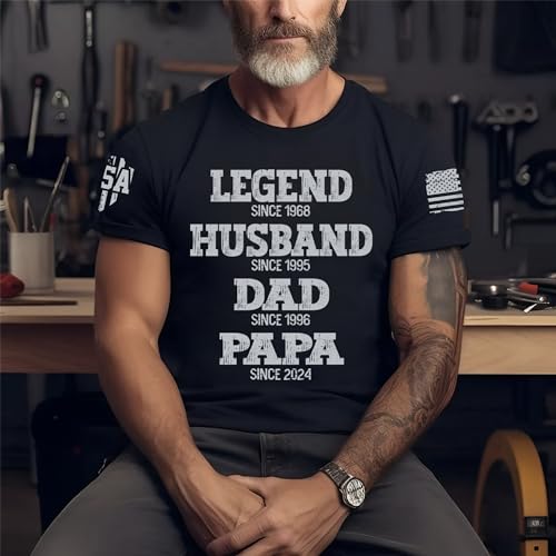 GODMERCH Custom Papa Shirt, Personalized Dad Grandpa Nickname with Kids Names Sweatshirt Hoodies, Gifts Fathers Day for Men2
