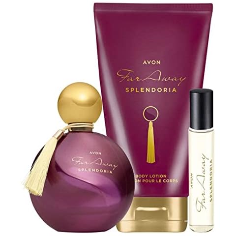 Avon Parfum Set 3 Teile Far Away Splendoria Eau de Parfum Spray 50ml Taschenspray 10ml Bodylotion 150ml für Damen orientalisch Cover