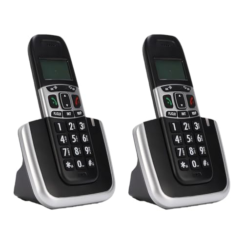Teléfono inalámbrico para hogar DECT 6.0 2 auriculares miniatura 1