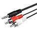 C&E 3.5mm Mini to RCA Stereo Audio Cable, 6 Feet