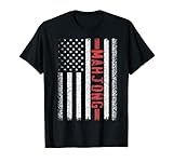 Mahjong American Flag 4th of July Board Game Player T-Shirt