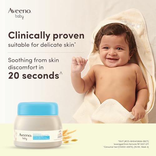 Image of Aveeno Baby Daily Moisture Hydrating Facial Gel (Cream) 60g I Ultra-light | 24 hours moisturisation Face cream | Triple oat extract & avocado oil I Paediatrician recommended (Pack of 4)
