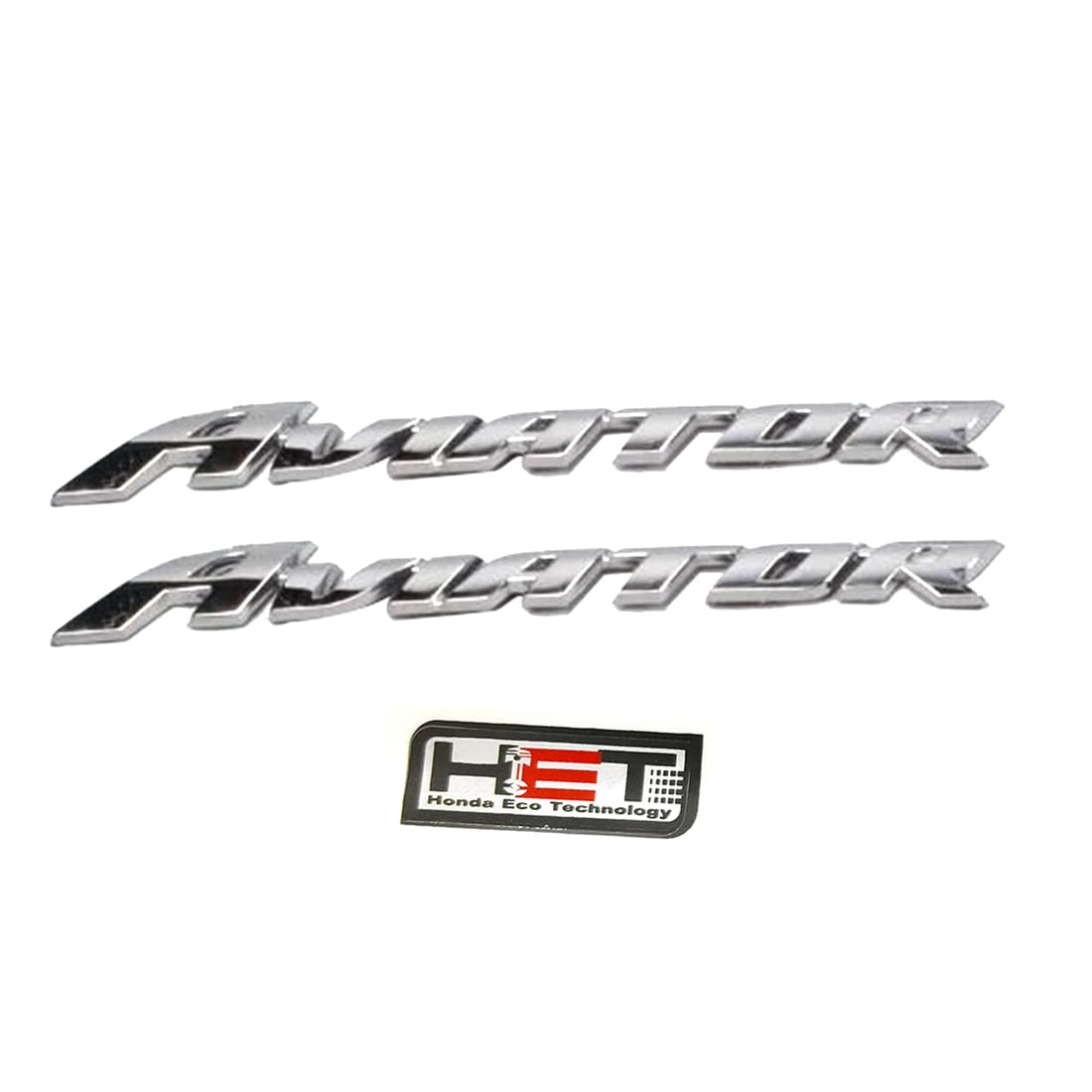 WAZA Emblem Badge for Honda Aviator - Durable Chrome Metal 3D Monogram Sticker Logo for Petrol Tank, Self-Adhesive & Waterproof Decal, Non-Rusting Design (Set of 2 + All Stickers, Silver-Metallic)-picture-23