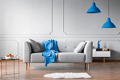 24 Pack Wholesale Soft Cozy Fleece Blankets - 50" X 60" Comfy Throw Blankets (Light Blue) #TOP3