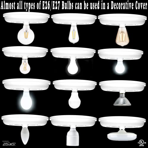 Zisaks CLBSDC Ceiling Socket Decorative Cover,Light Bulb Holder,Lamp Holder Base,Lampholder Cover thumb #8