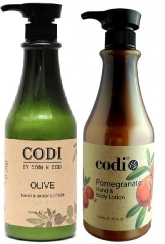 Codi Hand and boy Lotion Double Set 25 oz (Olive and Pomegranate Set)