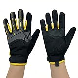 TPR Impact Work Gloves with Touchscreen Fingers, Anti‑Slip, Reinforced Palm, High‑Impact Knuckle Protection, Quick‑Open Velcro Cuff, Safety Gloves for Construction, Mechanics, DIY & Power Tools