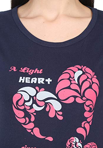 Image of FLEXIMAA Women's Cotton Printed Round Neck Half Sleeve T-Shirt