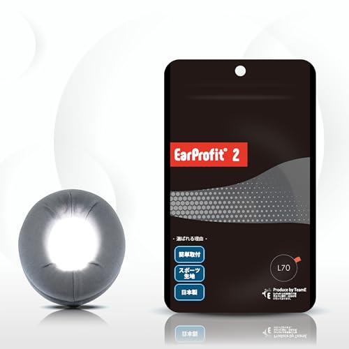 EarProfit multi 2 新開発 イヤーパッドカバー ヘッドホンカバー さらさら 消臭 日本製 (GRAY, L70)