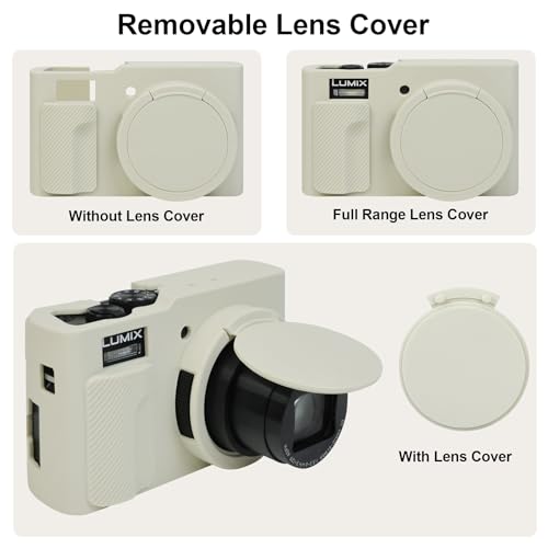 Funda de silicona para cámara Panasonic ZS99 blanca miniatura 4