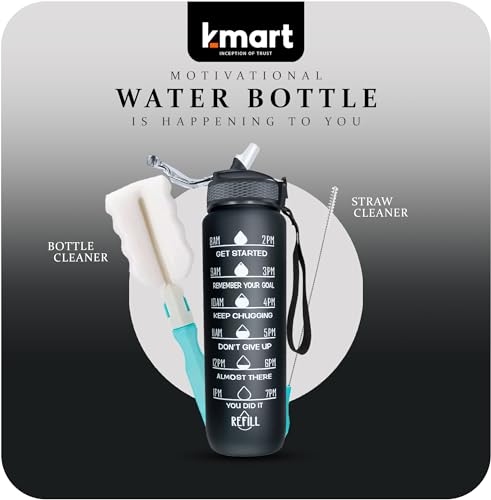Roe Tenpo Sports Water Bottle with Straw and Time Marking, and 32OZ Capacity - Image 2
