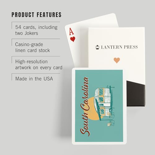 Baraja de cartas Póker South Carolina vintage 52 cartas miniatura 3