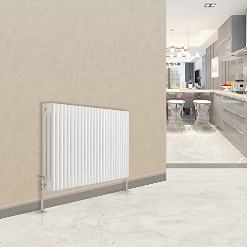 Image of Warmehaus Traditional Horizontal 3 Column Radiator White 600x1190mm
